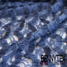 Dentelle polyamide fixe floral noir