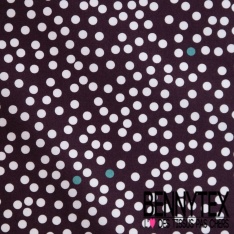 Popeline coton élasthanne motif ampoule stylisée pointillé noir fond blanc discret