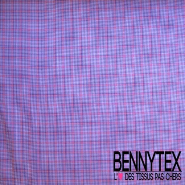 Coton tissé teint motif marinière horizontale rouge blanc optique fond marine