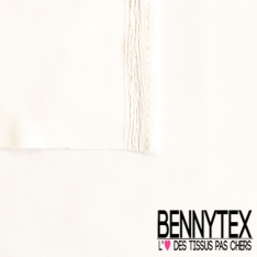 Crêpe polyester double retors uni blanc cassé certifié Oeko Tex