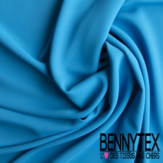 Crêpe polyester double retors uni marine certifié Oeko Tex