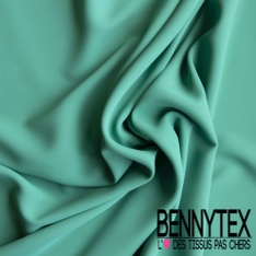 Crêpe polyester double retors uni clémentine certifié Oeko Tex