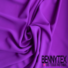 Crêpe polyester double retors uni vert marine certifié Oeko Tex