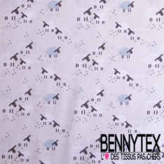 Toile lorraine impression girafon fond mastique