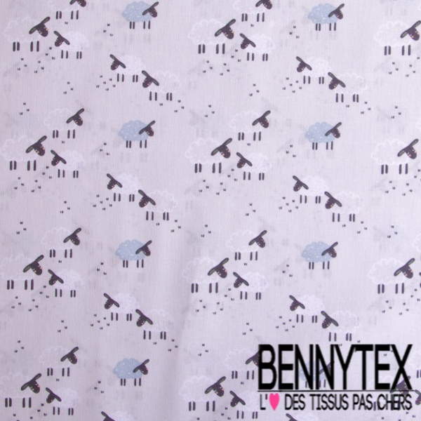 Toile lorraine impression girafon fond mastique