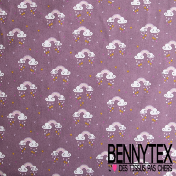 Toile lorraine impression petit mouton fond gris perle