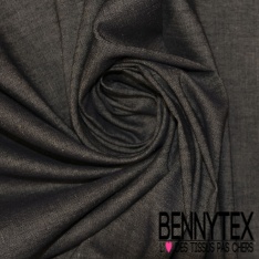 Jeans coton épais double face recto rayure verticale bleu brut blanc discret envers uni bleu brut