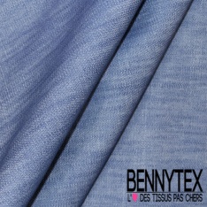 Jeans coton fin bleu brut