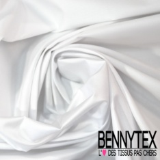 Coupon 3 m Popeline coton élasthanne blanc discret