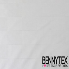 Coupon 3 m Popeline coton élasthanne blanc optique laqué