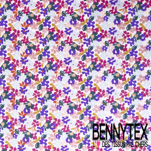 Coton enduit imprimé shabby hivernal cerf forme baroque fond faux parquet en bois naturel