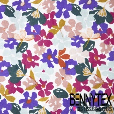 Coton enduit imprimé shabby hivernal cerf forme baroque fond faux parquet en bois naturel