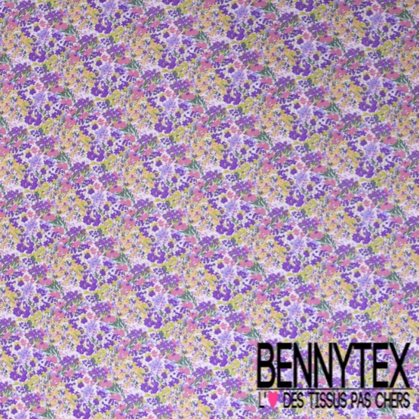 Toile lorraine impression fleur de ginko cachemire ton marine