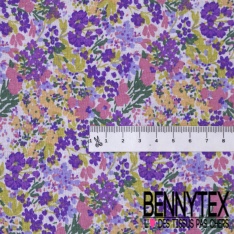 Toile lorraine impression fleur de ginko cachemire ton marine