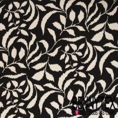 Crêpe viscose polyester motif rayure chevron vertical marine fond blanc optique