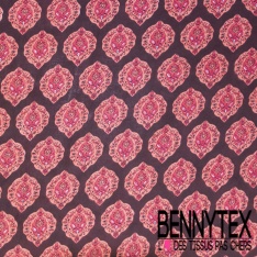 Coton batik imprimé wax fond marine