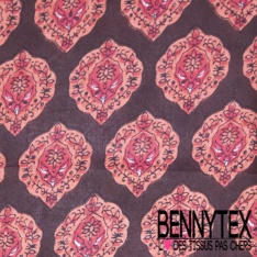 Coton batik imprimé wax fond marine