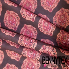 Coton batik imprimé wax fond marine