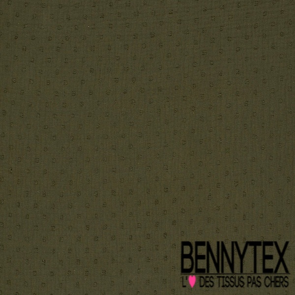 Coton double gaze plumetis noir oeko tex
