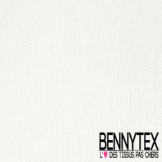 Coton double gaze plumetis blanc optique oeko tex