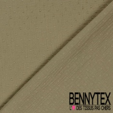 Coton double gaze plumetis blanc cassé oeko tex