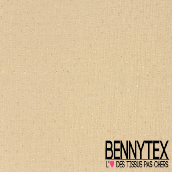 Coton double gaze plumetis ciel oeko tex