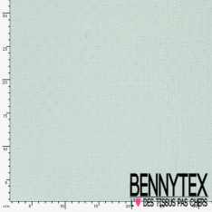 Coton double gaze plumetis vanille oeko tex