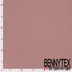 Coton double gaze plumetis vieux rose oeko tex