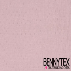 Coton double gaze plumetis rose crayeux oeko tex
