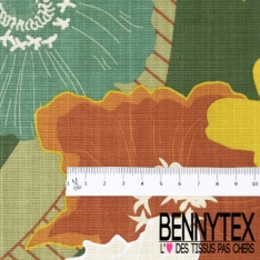 Toile de Coton Imprimé Gros Triangle Multicolore Fantaisie