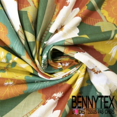 Toile de Coton Imprimé Gros Triangle Multicolore Fantaisie