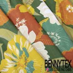 Toile de Coton Imprimé Gros Triangle Multicolore Fantaisie