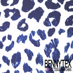 Voile de coton imprimé grande fleur picturale ton mauve violet prune fond rose