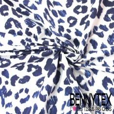 Voile de coton imprimé grande fleur picturale ton mauve violet prune fond rose