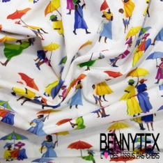 Toile lorraine impression doucet violine fond aubergine