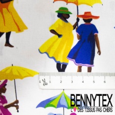 Toile lorraine impression doucet violine fond aubergine