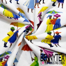 Toile lorraine impression doucet violine fond aubergine