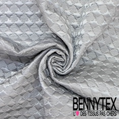 Matelassé simple face satin noir natté