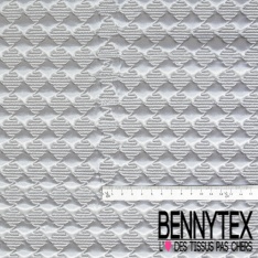 Matelassé simple face satin noir natté