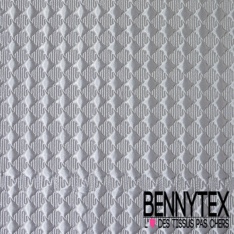 Matelassé simple face satin noir natté