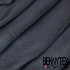 Pongé organza de soie uni anthracite charbon