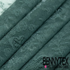 Dentelle polyamide fixe floral crème de banane