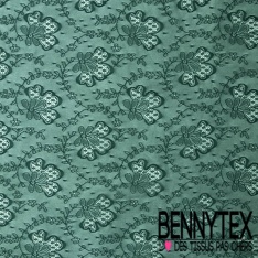 Dentelle polyamide fixe floral crème de banane