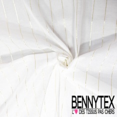 Coupons de 3m de Voile polyester viscose dévoré motif cachemire noir fond blanc discret