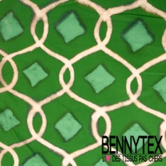 Voile de coton digital imprimé indien ton grenadine canelle rose