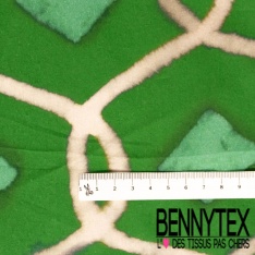 Voile de coton digital imprimé indien ton grenadine canelle rose