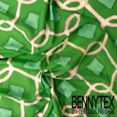 Voile de coton digital imprimé indien ton grenadine canelle rose