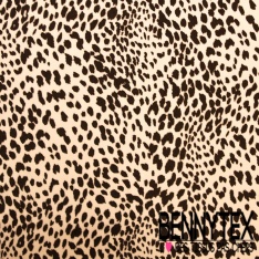 Crêpe viscose motif floral shabby fushia fond ciel