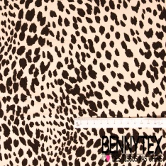 Crêpe viscose motif floral shabby fushia fond ciel