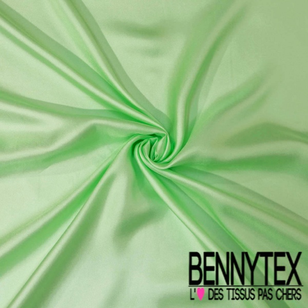 Twill de soie uni vert pastel